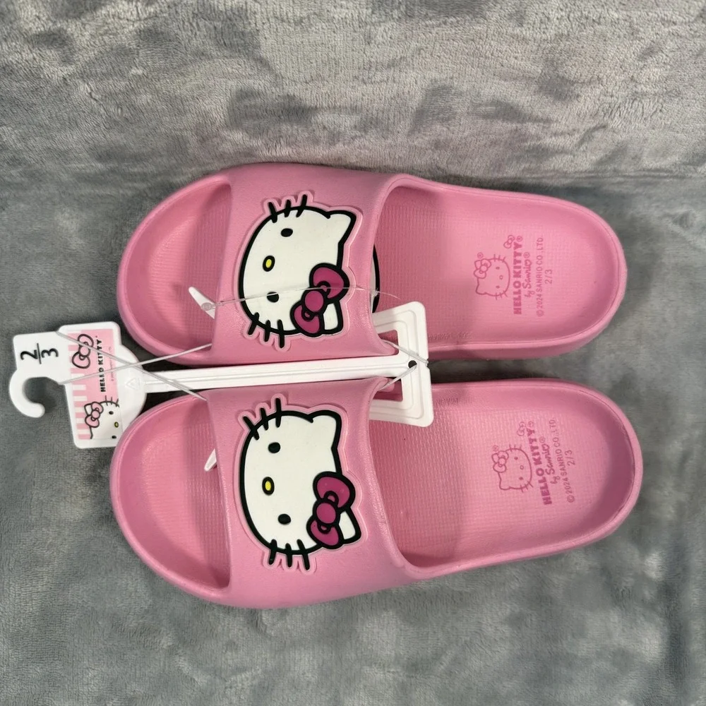 NWT Pink Hello Kitty Slides, Sz‎ 2/3